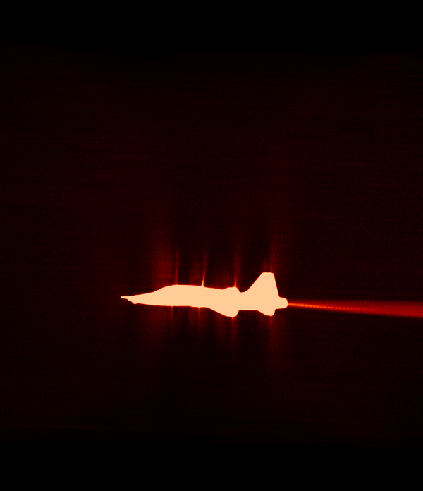 Aircraft transitioning from subsonic to supersonic speed
